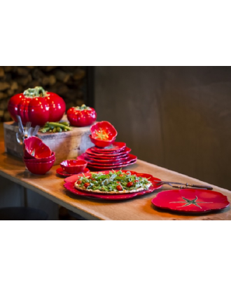 Cutie ceramica cu capac, 15 cm, Tomate - BORDALLO PINHEIRO